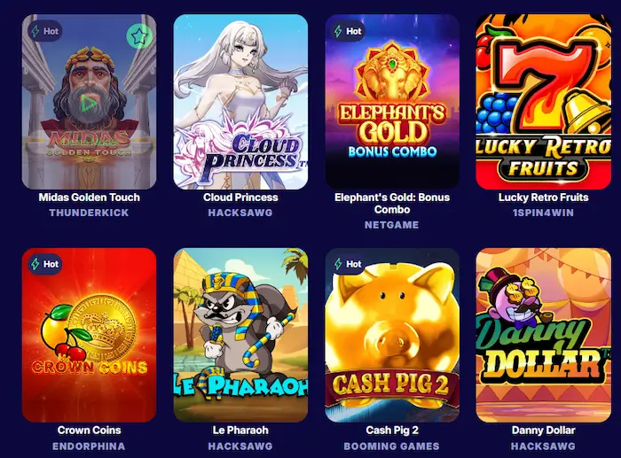 Spin Panda Casino gamess